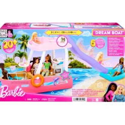 Barbie 110x40cm Lekebåt m/ 20+ deler og 6 lekeområder - Dream Boat