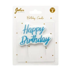 Blå "Happy Birthday" Kakelys