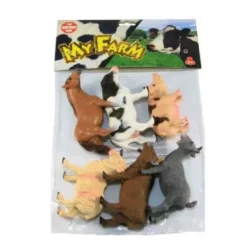 Bondegårdsdyr- Sett med 6 stk