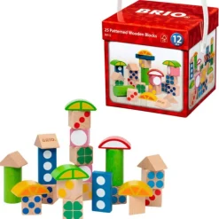 BRIO 25 Byggeklosser med mønster fra 1 år