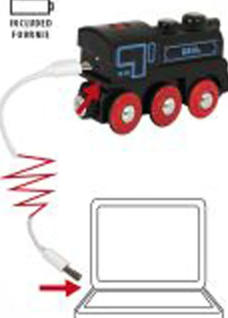 BRIO Oppladbart damplokomotiv med mini USB 33599