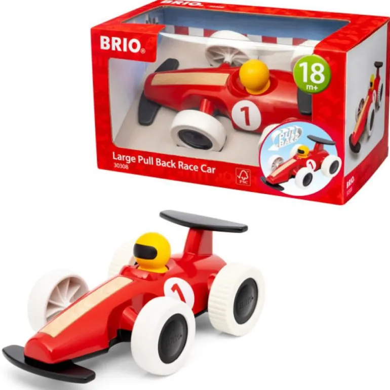 BRIO Stor Pull-Back Racerbil fra 1,5 år
