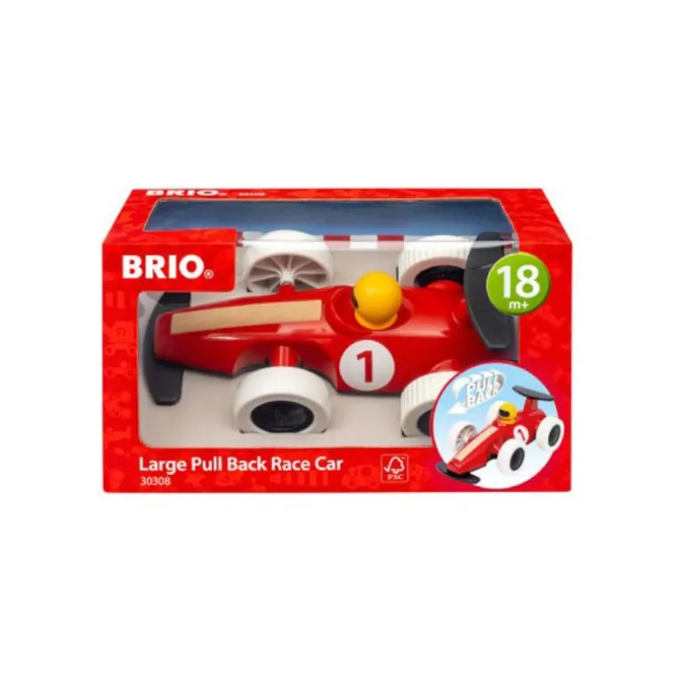 BRIO Stor Pull-Back Racerbil fra 1,5 år