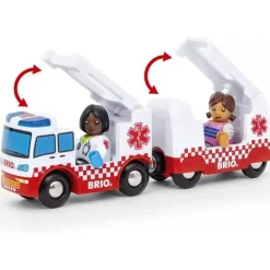 Brio World Rescue Lekebil Til Togsett - Redningsambulanse