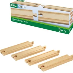 BRIO World Skinner rett Medium 4 pakning 33335