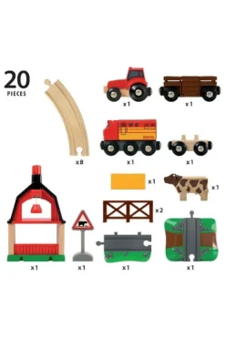 BRIO World Togbane - Bondegård 33719