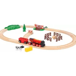 BRIO World Togbane m/ mektig rødt tog 71x50cm 36029