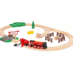 BRIO World Togbane m/ mektig rødt tog 71x50cm 36029