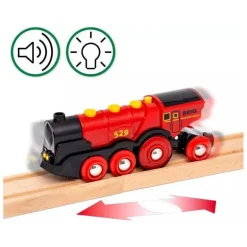 BRIO World Togbane m/ mektig rødt tog 71x50cm 36029