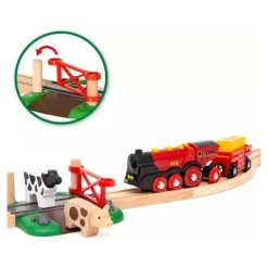 BRIO World Togbane m/ mektig rødt tog 71x50cm 36029