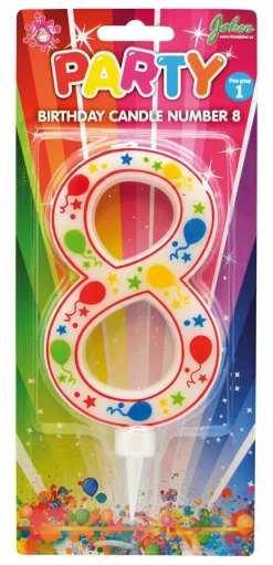 Bursdagslys 8 cm - Tallet 8