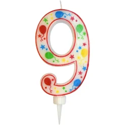 Bursdagslys 8 cm - Tallet 9
