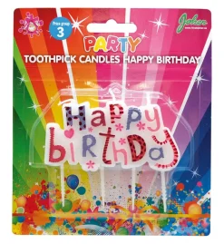 Bursdagslys "Happy Birthday" Rosa