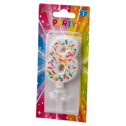 Bursdagslys med dryss 7 cm - Tallet 8