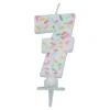 Bursdagslys med dryss 7 cm - Tallet 7