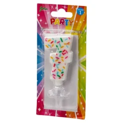 Bursdagslys med dryss 7 cm - Tallet 7