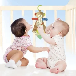 Clementoni Baby Plysj Koseteppe m/ feste til smokk - Bjørn