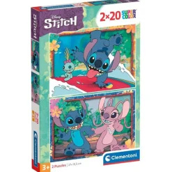 Clementoni Disney Stich Puslespill 2x20 Brikker
