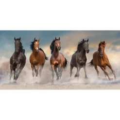 Clementoni Panorama Puslespill 1000 Brikker - Horses