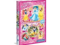 Clementoni Puslespill 2x60 brikker - Disney Prinsesse