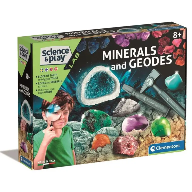 Clementoni Science & Play LAB Eksperimentsett: Mineraler og Geoder