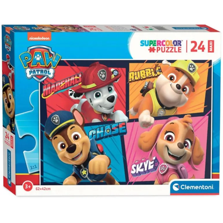 Clementoni Super Color Maxi Puslespill 24 Brikker - Paw Patrol