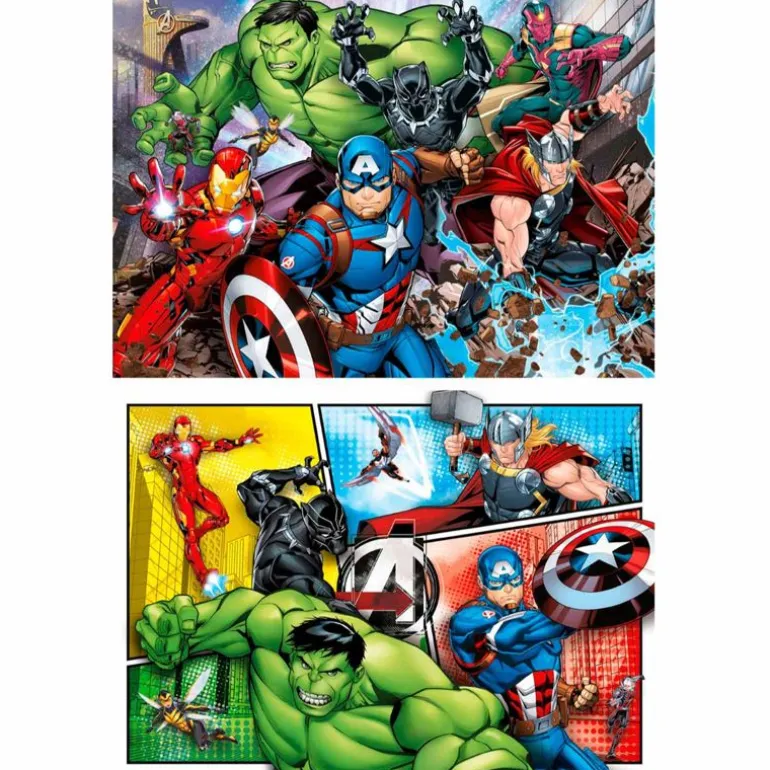 Clementoni Super Color Puslespill 2x60 Brikker - Marvel: Avengers