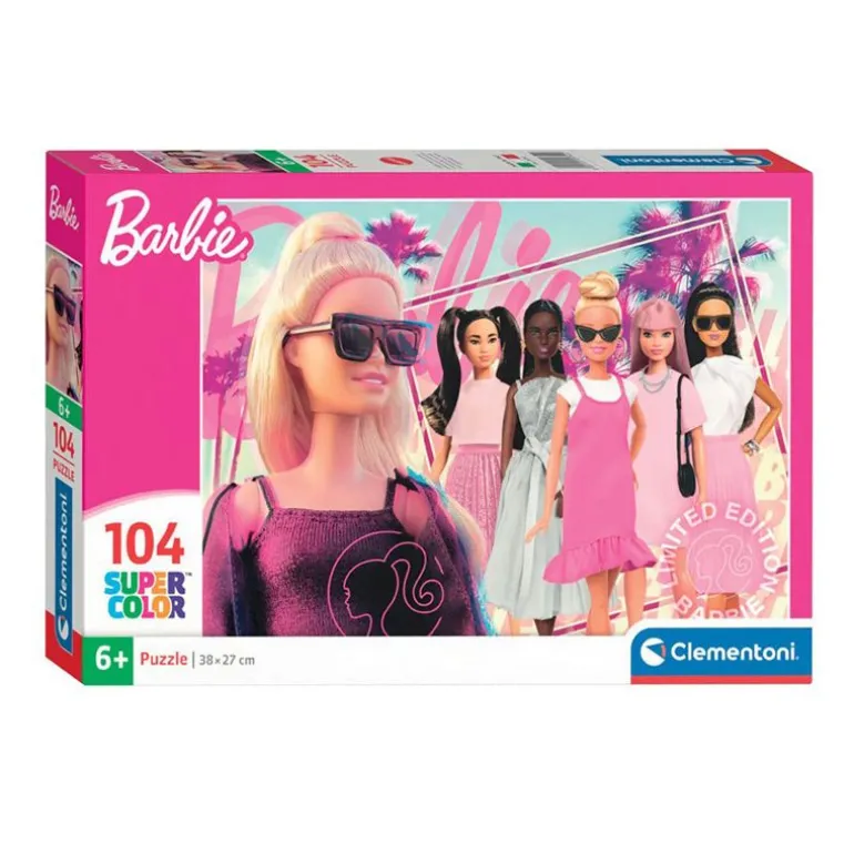 Clementoni Super Color Puslespill 104 Brikker - Barbie