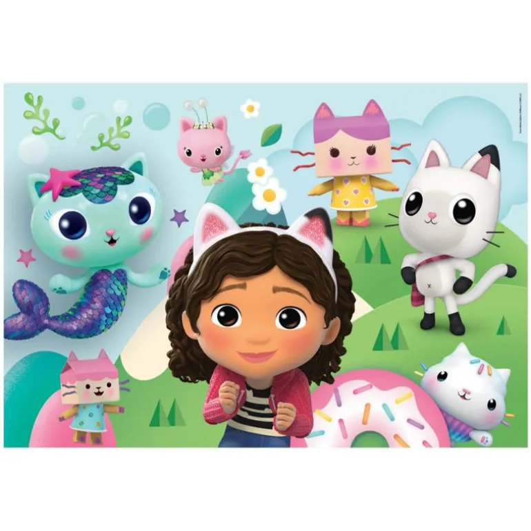 Clementoni Super Color Puslespill 2x60 Brikker - Gabby’s Dollhouse