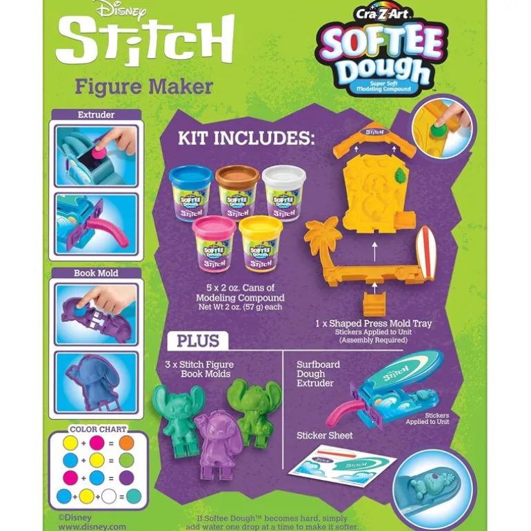 Cra-Z-Art Softee Dough Disney Stitch Lag-Dine-Egne Figurer