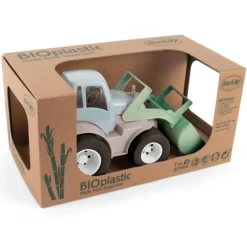 Dantoy BIO Plast Traktor m/ grabb 30cm - Blå