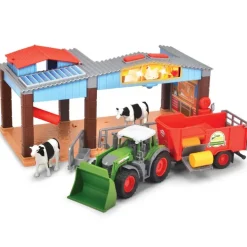 Dickie Toys - Bondegård lekesett med traktor og låve
