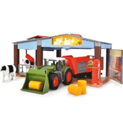 Dickie Toys - Bondegård lekesett med traktor og låve