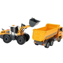 Dickie Toys Arbeidsbiler - Lastebil og dumper med lyd og lys