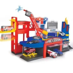 Dickie Toys Fire & Rescue - Brann og Politistasjon med lyd og lys