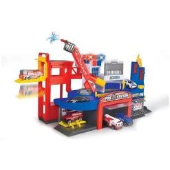 Dickie Toys Fire & Rescue - Brann og Politistasjon med lyd og lys