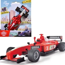 Dickie Toys Formel 1 Racerbil rød med opptrekksfunksjon