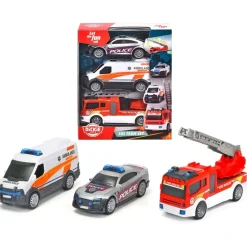 Dickie Toys Internasjonalt SOS Team Lekebilsett - Utrykningskjøretøy