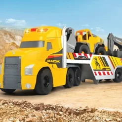 Dickie Toys Lastebil med gravemaskin og hjullaster 70 cm