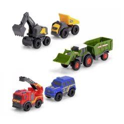 Dickie Toys 5-Pakning Micro Arbeidsbiler Lekesett