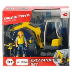 Dickie Toys Playlife - Gravemaskin med figur