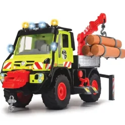 Dickie Toys Unimog Tømmerbil 50 cm med lyd og lys og elektrisk vinsj