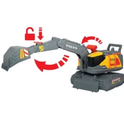 Dickie Toys Volvo Gravemaskin m/ lyd og lys