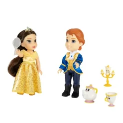 Disney 100 år Figursett m/ tilbehør 15cm - Belle og Prinsen