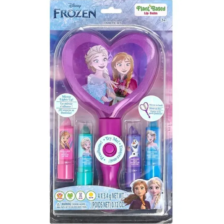 Disney Frost 2 Plantebasert Lip Balm 4-Pakning m/ lysende speil