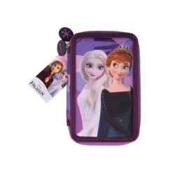 Disney Frost Dobbelt Pennal m/ skrivesaker - Anna Og Elsa