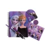 Disney Frost Skivesett m/ A5 notatbok og multifarget penn - Anna og Elsa