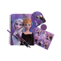 Disney Frost Skivesett m/ A5 notatbok og multifarget penn - Anna og Elsa
