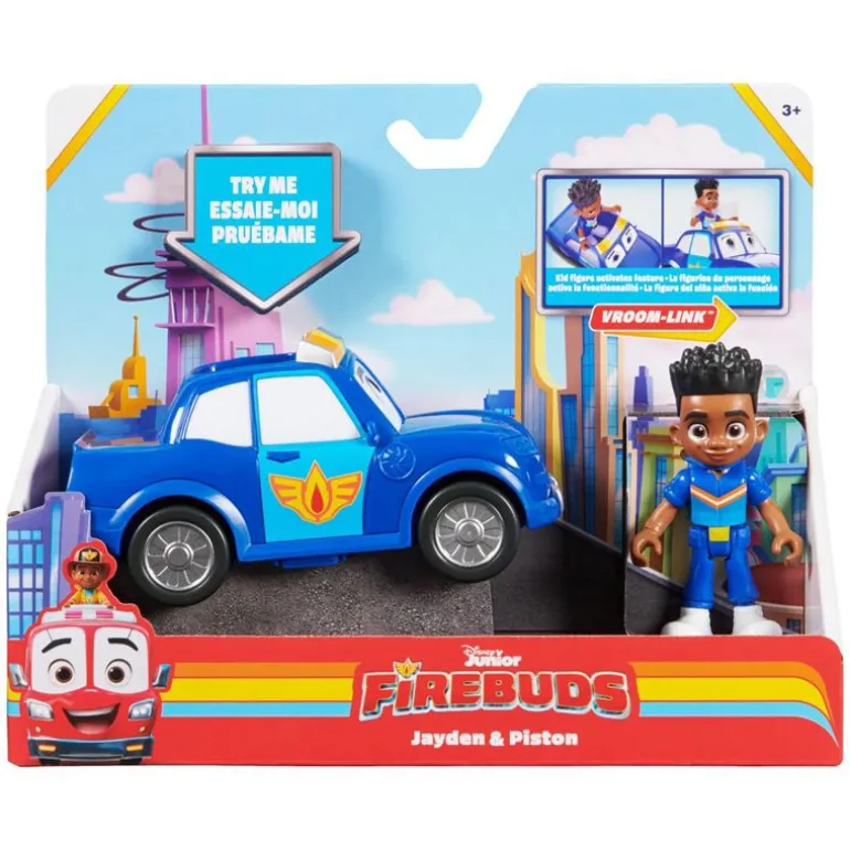 Disney Junior Firebuds Figur 10cm - Jayden og Piston