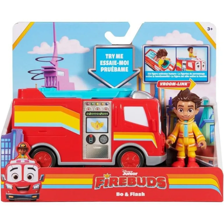 Disney Junior Firebuds Figur 10cm - Bo og Flash